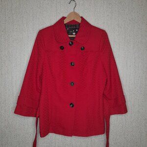 Mary Kay "Red Jacket" Blazer with Belt Women's Size L